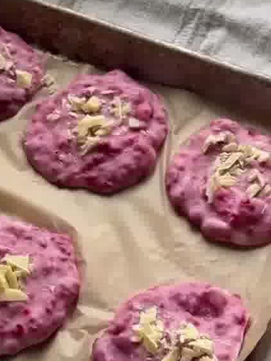 Pink protein cookies