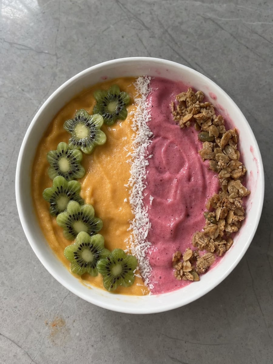 Mango Sunrise Bowl, a recipe from The 10-Min Cookbook