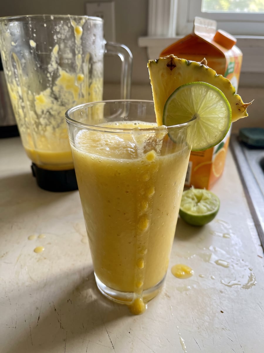 Mango Pineapple Sunshine Smoothie, a recipe from The 10-Min Cookbook